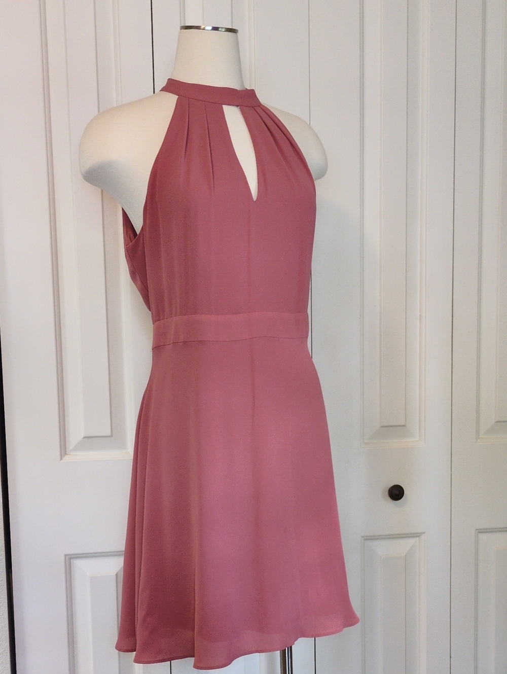 Express Mauve Halter Mini Dress